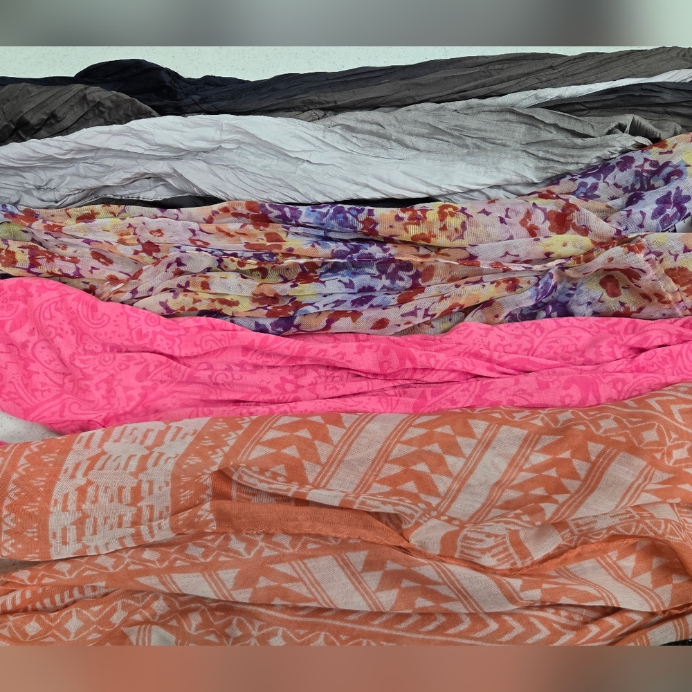 4 Colorful Patterned Infinity Scarves